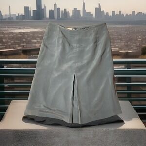 Travis Ayers Women's Pencil Midi Skirt Blue‎ Sz 14 Slit  Professional